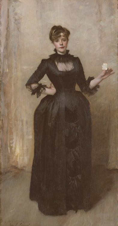 John Singer Sargent Lady With the Rose(Charlotte Louise Burckhardt 1862-1892) (mk18) oil painting image